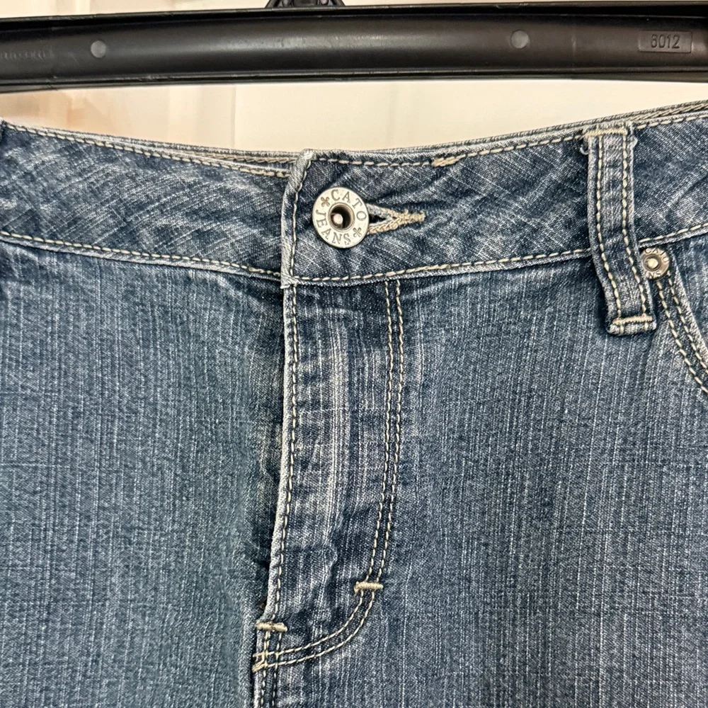 Cato Dark Blue Jean Denim Maxi Skirt Sz 10 - Picture 4 of 7